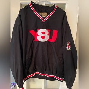 Youngstown State Black YSU Pullover Jacket with Red & White Logo